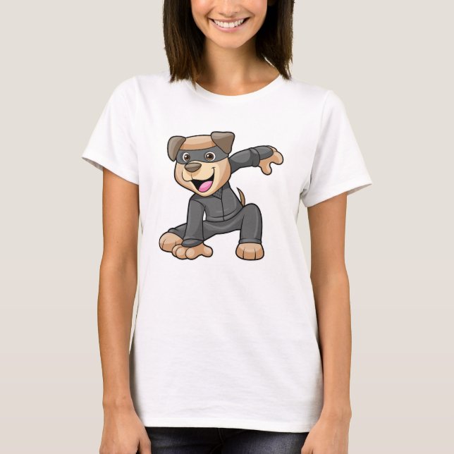 Camiseta Perro con traje Ninja (Anverso)