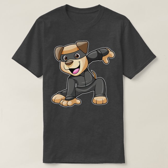 Camiseta Perro con traje Ninja (Diseño del anverso)