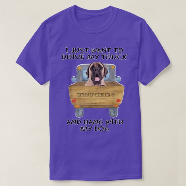 Camiseta Perro conductor de camión Mastín  (Diseño del anverso)