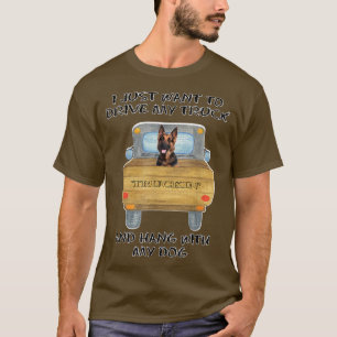 Camiseta Perro conductor de camión Pastor alemán