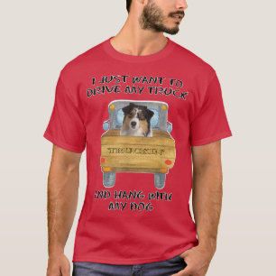 Camiseta Perro conductor de camión Pastor Australiano 