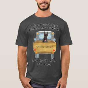 Camiseta Perro conductor de camión Schnauzer gigante