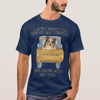 Camiseta Perro conductor de camión Shetland Sheepdog 