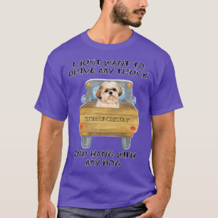 Camiseta Perro conductor de camión Shih Tzu
