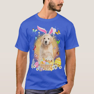 Camiseta Perro conejito Golden Retriever con cesta de huevo