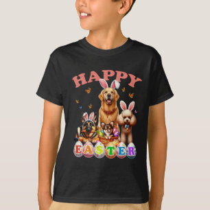 Camiseta Perro conejito orejas Feliz Semana Santa Caza de H