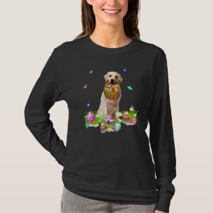 Camiseta Perro conejo amarillo de Labrador con canasta de h