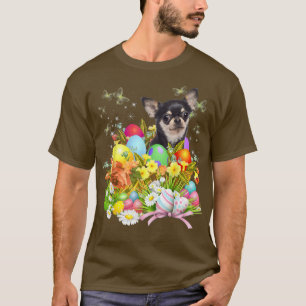 Camiseta Perro conejo chihuahua con Guay de la cesta de hue