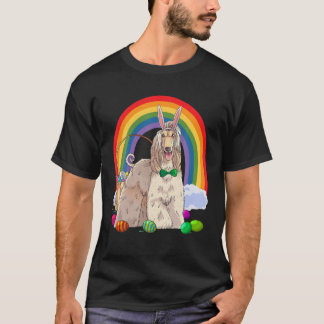 Camiseta Perro conejo de huevos de pascua afgano