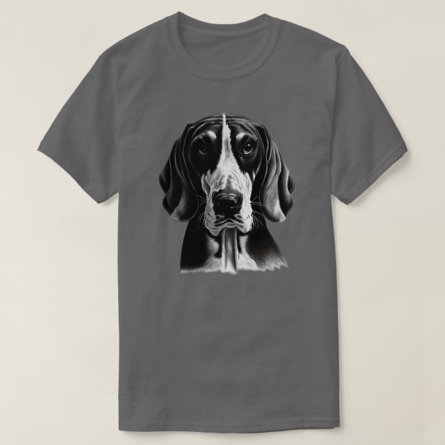 Camiseta Perro conhound inglés americano (Diseño del anverso)