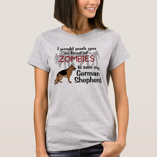 Camiseta Perro contra zombis (Anverso)
