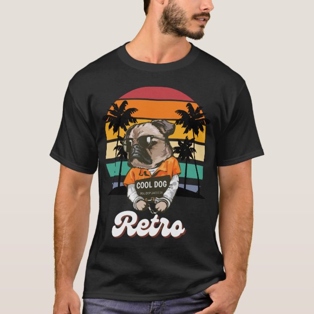 Camiseta Perro Cool : Retro (Anverso)