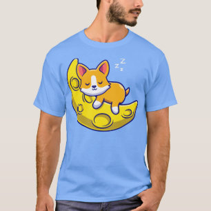 Camiseta Perro Corgi Ahogado En El Personalizado De La Luna