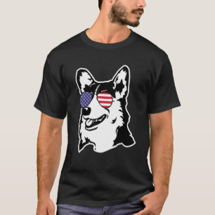 Camiseta Perro Corgi Aviadores Americanos Usa Animal