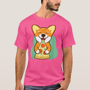 Camiseta perro corgi comer pizza amante 