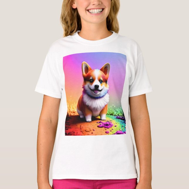Camiseta Perro Corgi De Cachorro Cúpido-36475 (Anverso)