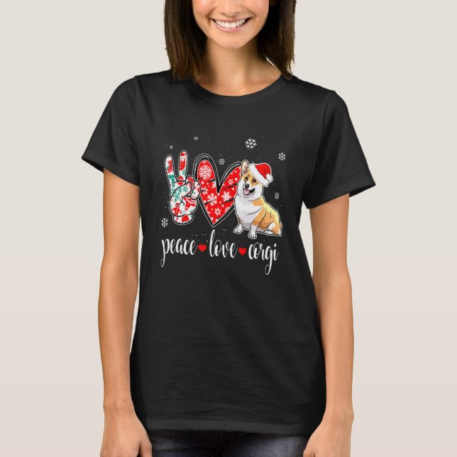 Camiseta Perro Corgi de Paz Amor (Anverso)