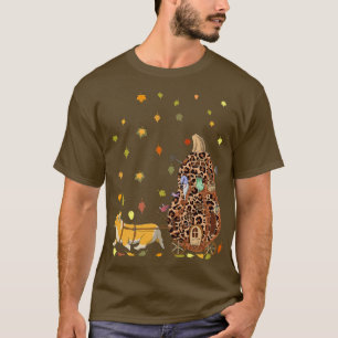 Camiseta Perro Corgi divertido, ganso y leopardo de calabaz