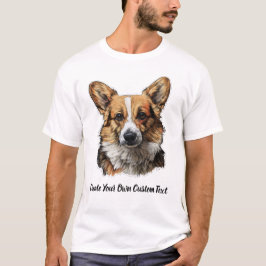 Camiseta Perro Corgi Galés Cree su propio texto personaliza