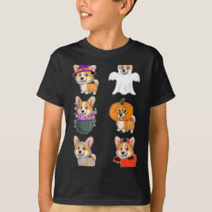Camiseta Perro Corgi Halloween Fantasma Espeluznante Horror