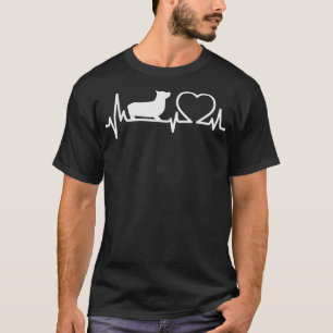 Camiseta Perro Corgi HeartbeatFunny Perro Corgi