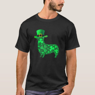 Camiseta Perro Corgi Irlandés Tréboles Sombrero Verde Día d