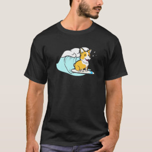 Camiseta Perro Corgi Surfing Riding Waves Animal