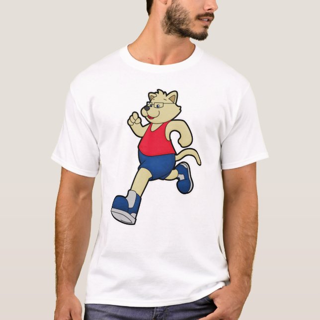 Camiseta Perro corriendo con gafas (Anverso)