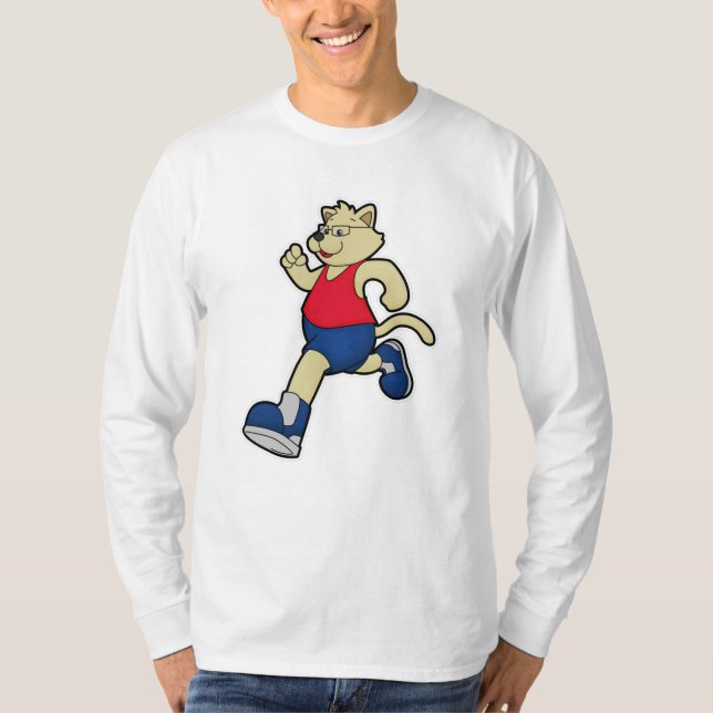 Camiseta Perro corriendo con gafas (Anverso)