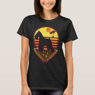 Camiseta Perro cosechado en miniatura Schnauzer Retro Sunse