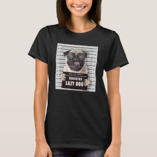 Camiseta Perro Criminal Mug Shot Pug