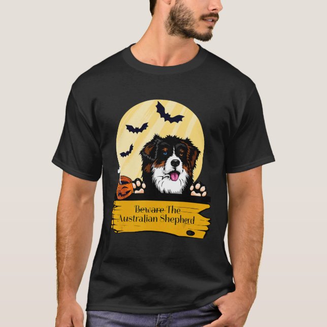 Camiseta perro Cuidado con el perro (Anverso)