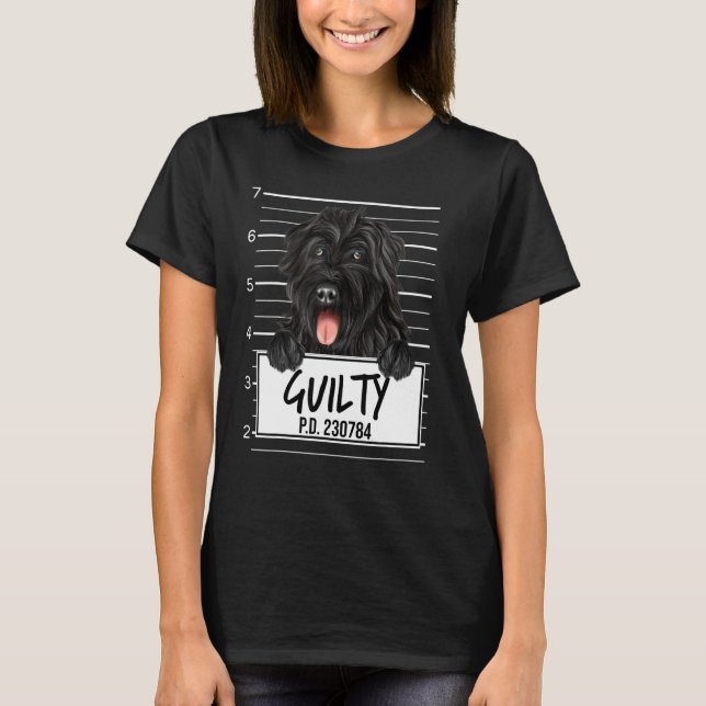 Camiseta Perro Culpable Bouvier Des Flandres Mugshot (Anverso)