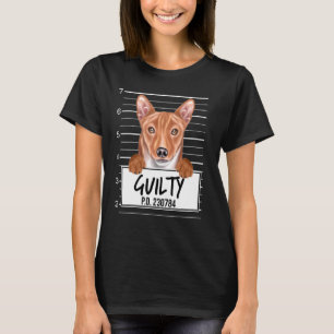 Camiseta Perro culpable de Basenji Mugshot
