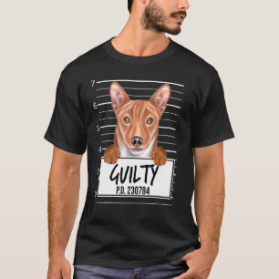 Camiseta Perro culpable de Basenji Mugshot