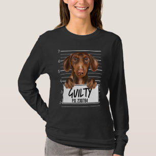 Camiseta Perro culpable de la masacre de Brown Dachshund