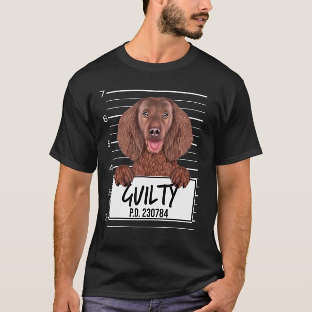 Camiseta Perro culpable de la masacre del español del agua  (Anverso)