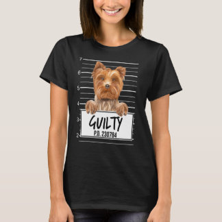 Camiseta Perro culpable de la muerte de Yorkshire Terrier