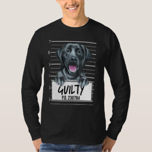 Camiseta Perro Culpable Foto de Labrador Retriever Negro