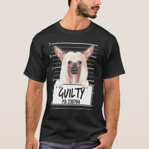 Camiseta Perro Culpable Mugshot Crestado Chino