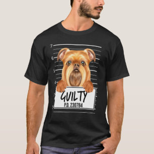 Camiseta Perro Culpable Mugshot de Bruselas Griffon