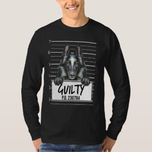 Camiseta Perro culpable Mugshot de Pastor Belga