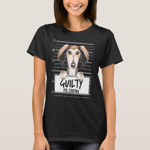 Camiseta Perro Culpable Saluki Mugshot