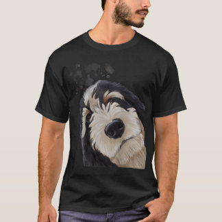 Camiseta Perro curioso Bernedoodle