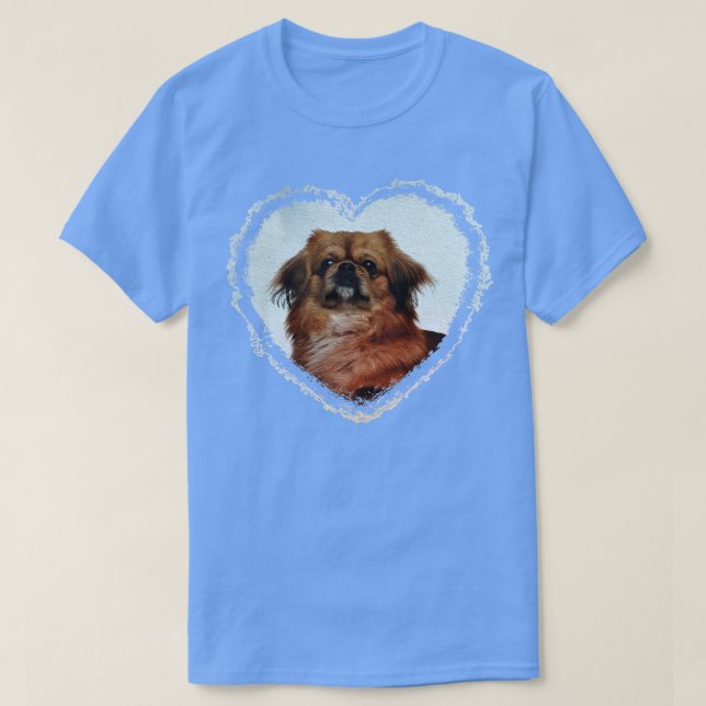 Camiseta Perro cutáneo pekingés (Diseño del anverso)