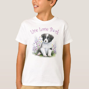 Camiseta Perro Cute Border Collie Floral