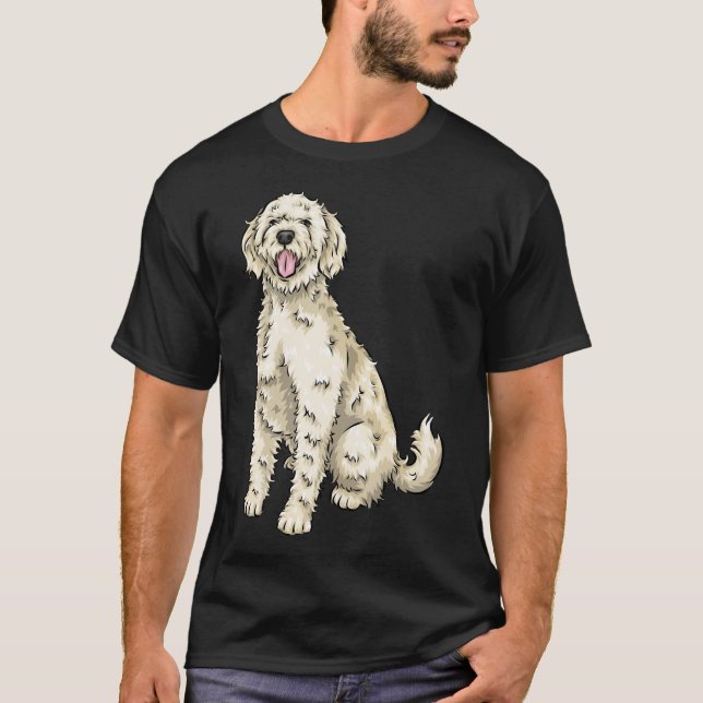 Camiseta Perro Cute de Labradoodle Amarillo (Anverso)