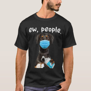 Camiseta Perro Cute Doberman Perro Ojo Gente Con Cara Mas