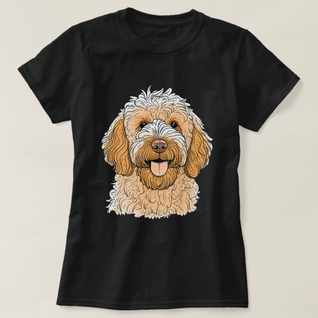 Camiseta Perro Cute Goldendoodle en Golden Doodle Lover (Diseño del anverso)
