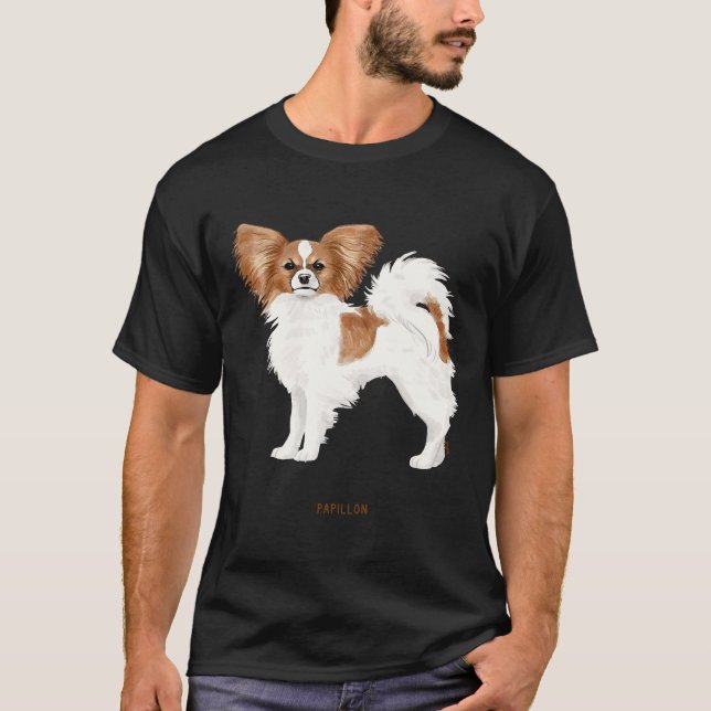 Camiseta Perro Cute Papillon 6 (Anverso)